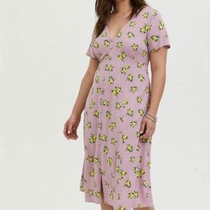 Torrid pink lemons dress